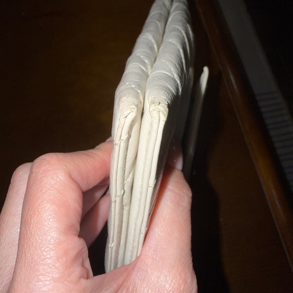 Vintage Yves Saint Laurent Off White Leather Clutch, Second Bag - Picture 8 of 10